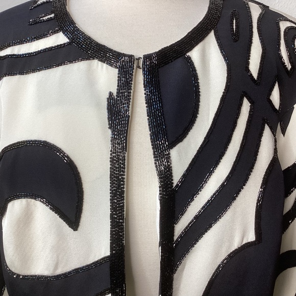 St. John Silk Beaded Jacket 10 - Picture 11 of 12